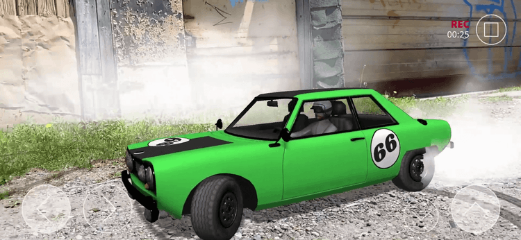 AR Race Car screenshot - red sports car on beach